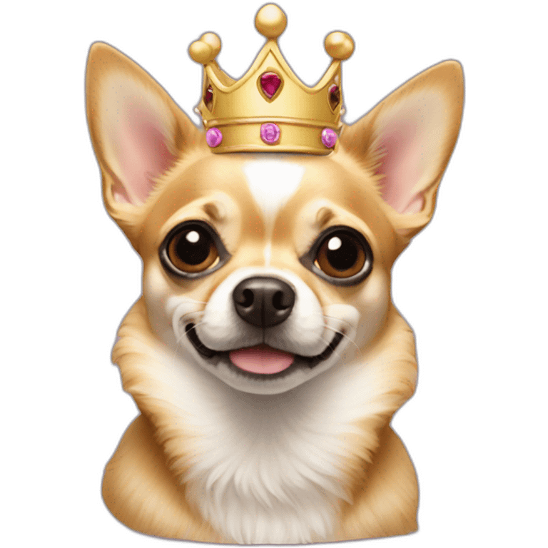 a chihuahua with a crown emoji