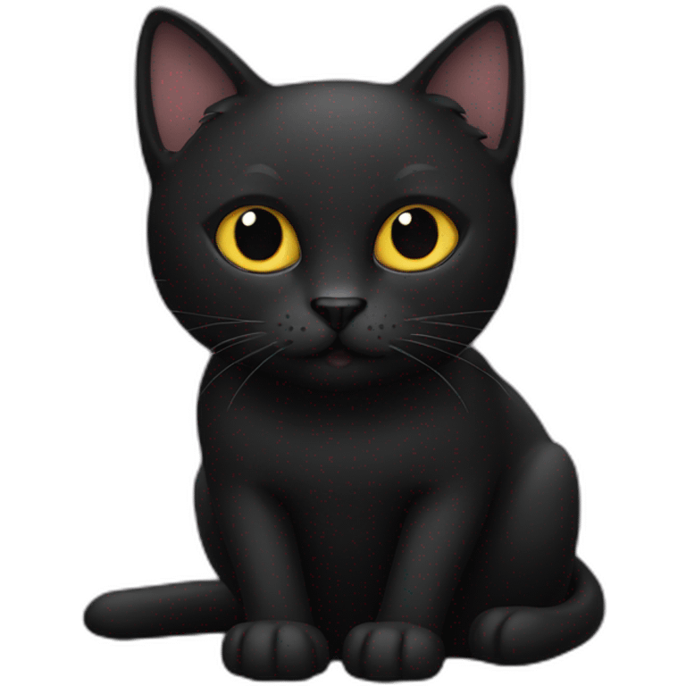 black cat that shows "tsss" emoji