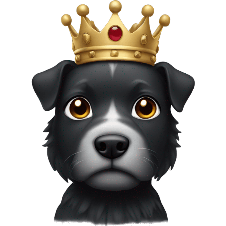 black puddel with crown emoji