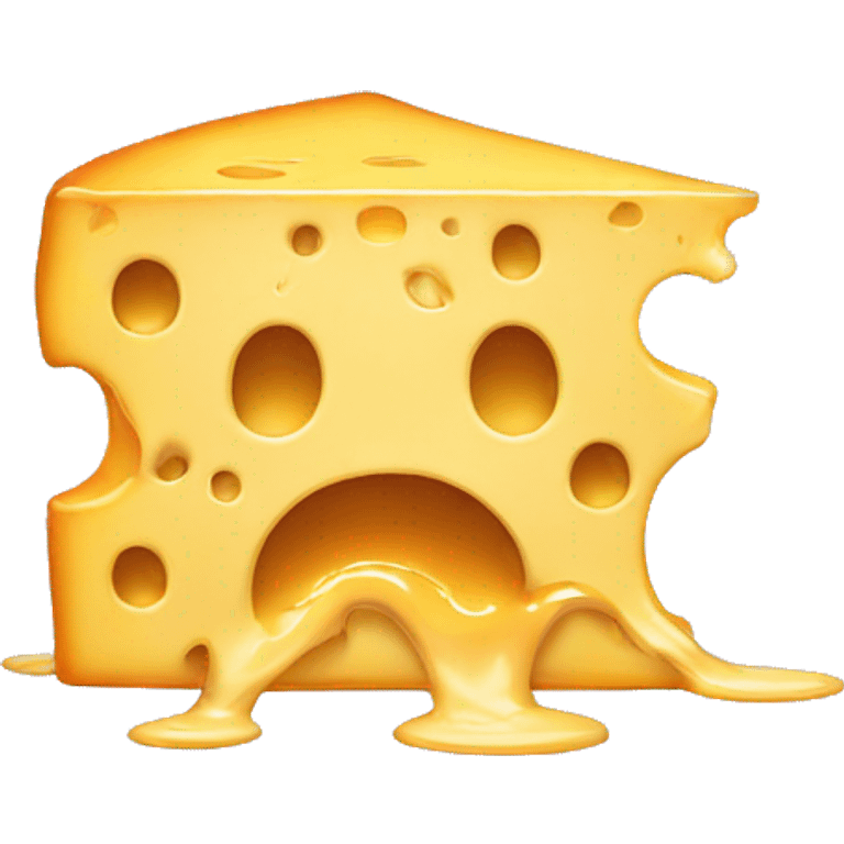 melting cheese face emoji