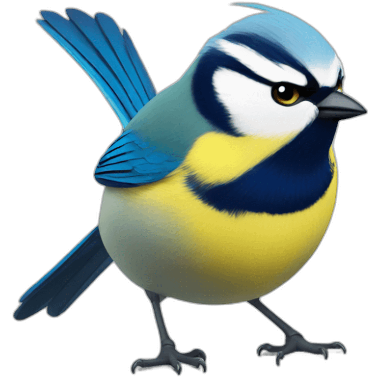 angry blue tit emoji