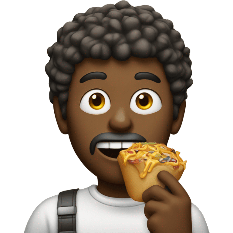 man eating junk food emoji