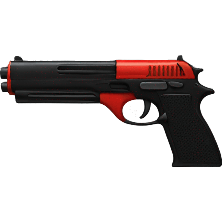 Red and black gun emoji