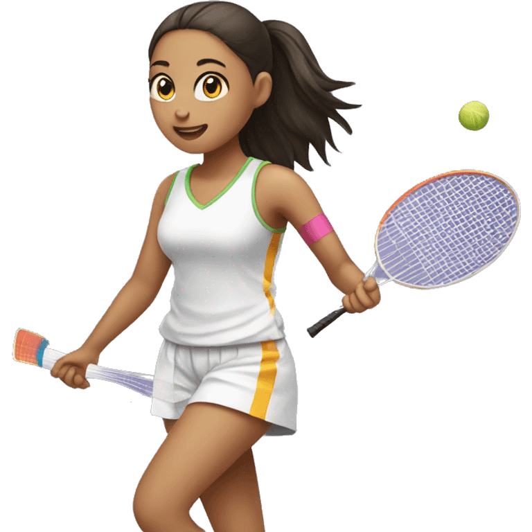 girl playing badminton emoji