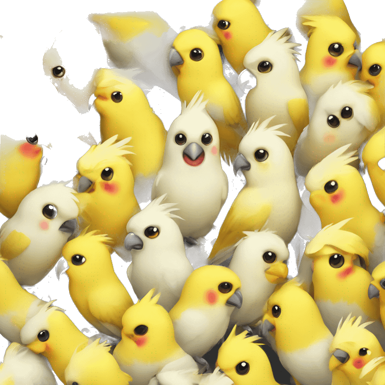 full yellow cockatiel  emoji