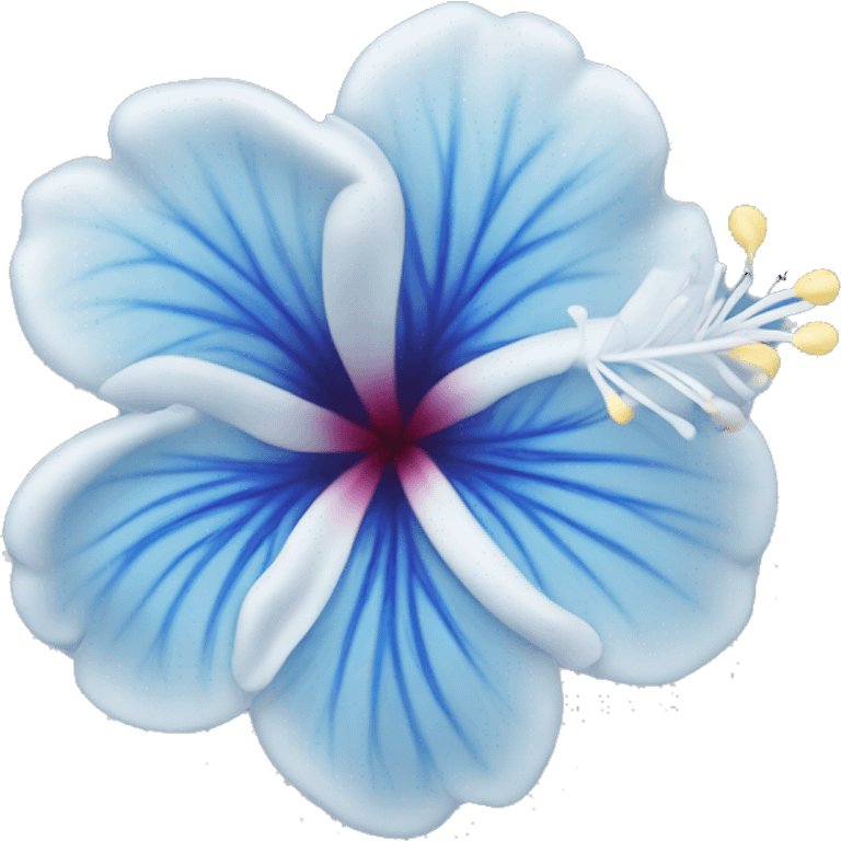 Hibiskus lower in blue emoji