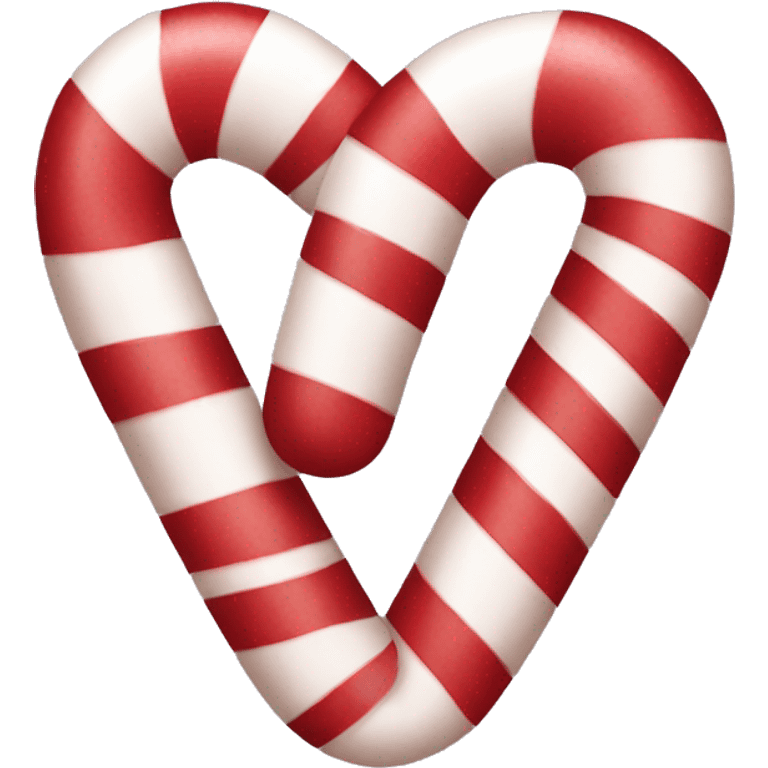 Candy cane heart shaped emoji