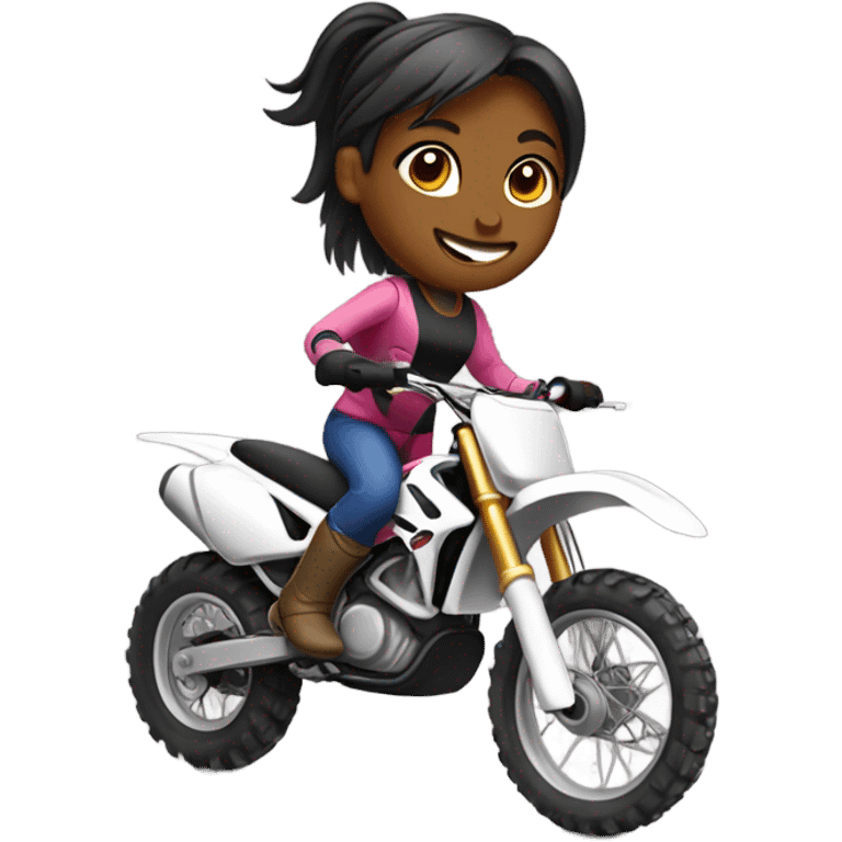 Girl dirt bikers  emoji