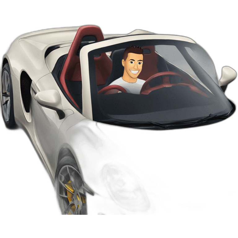 ronaldo dans une porsche  emoji