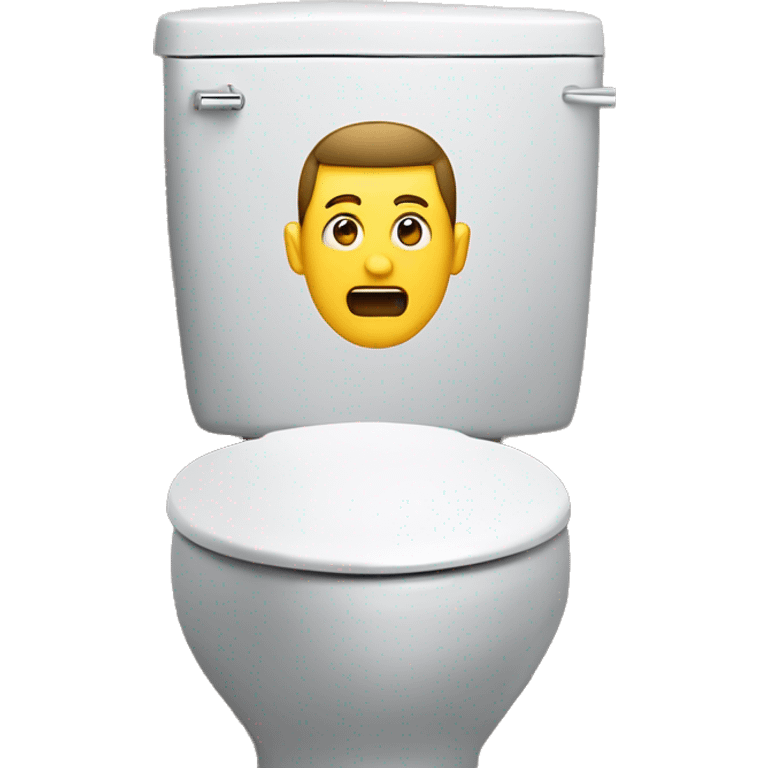 A toilet with a man’s head popping out of it emoji