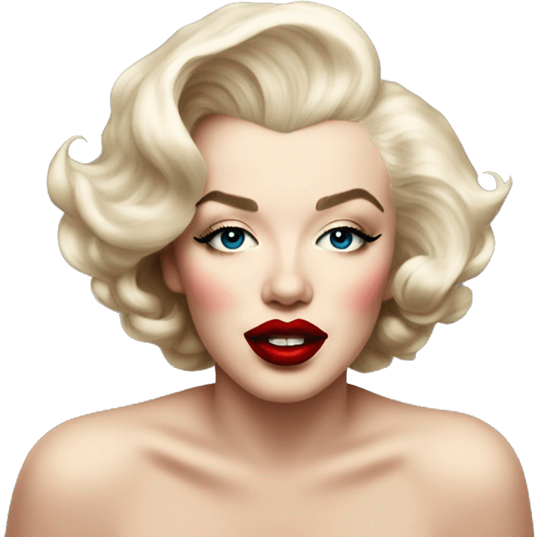 Marilyn monroe red lip emoji