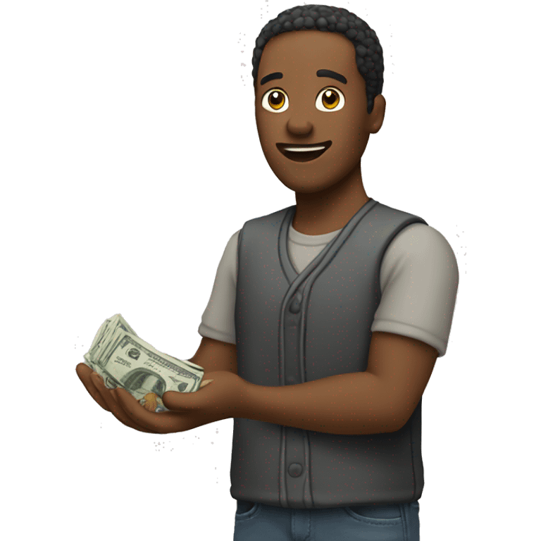 person having money in the hand emoji