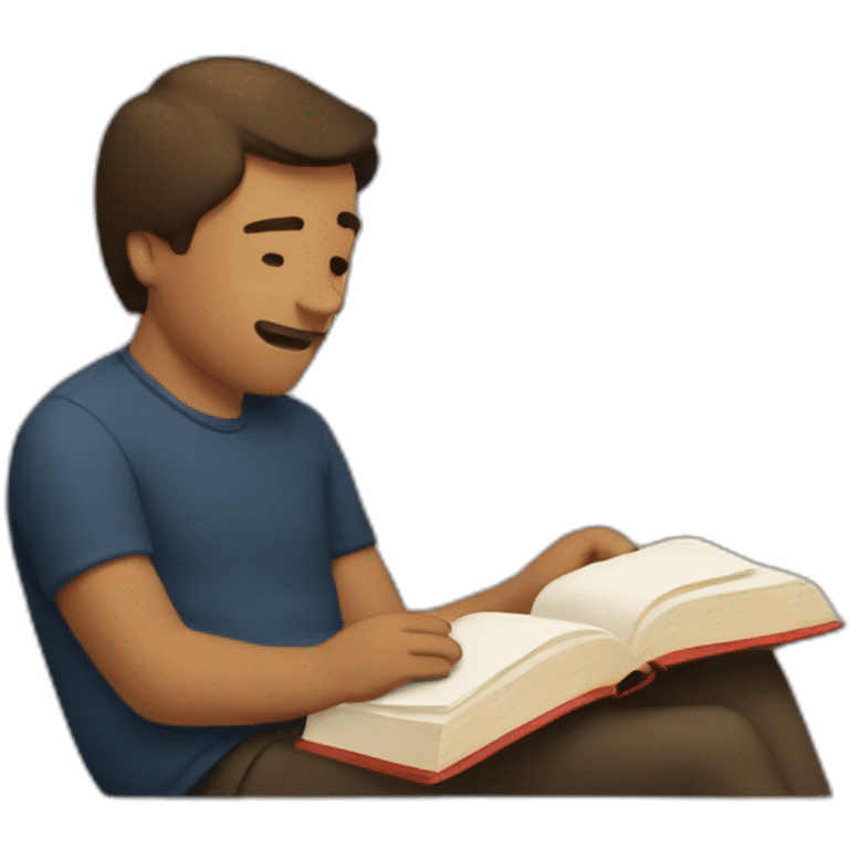 men reading a book emoji