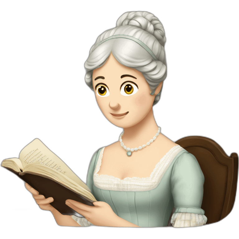 jane austen reading emoji