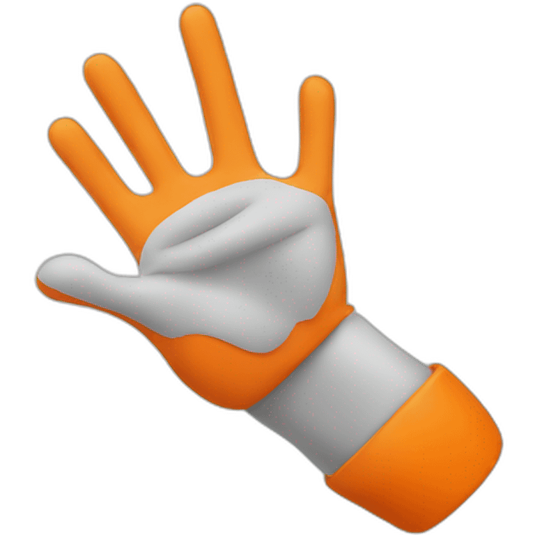 Hand stop en orange emoji