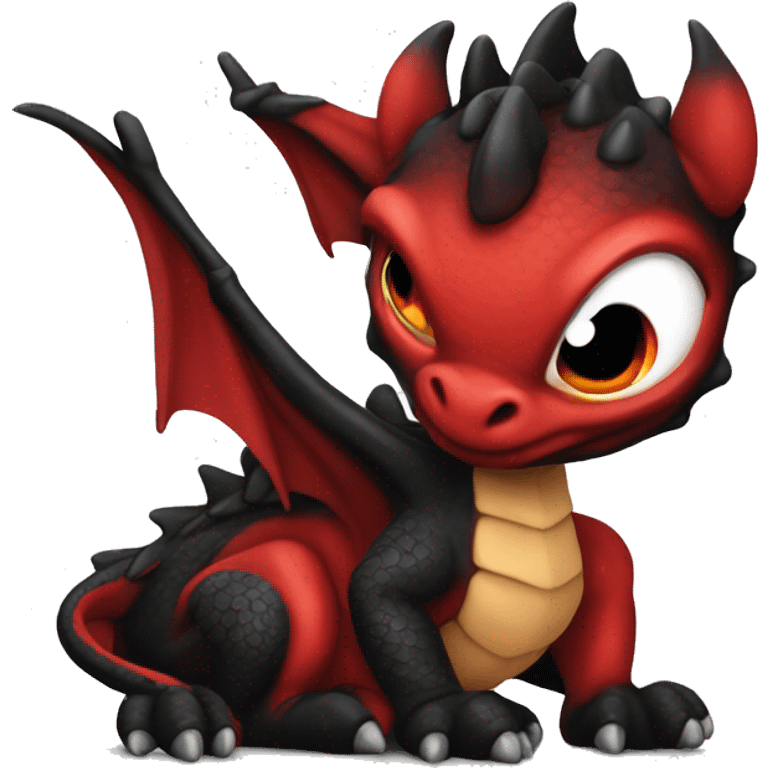 red and black baby dragon emoji