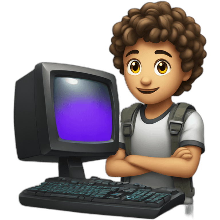 15 year old kid metis showing is gaming computer emoji