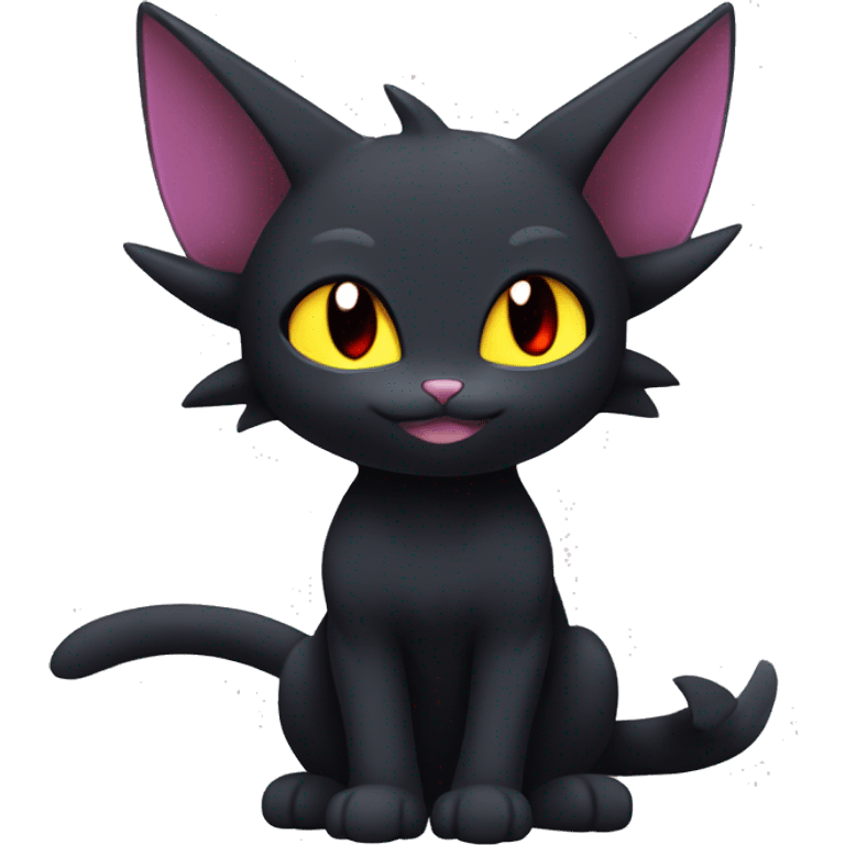 Cool Cute Edgy Black Dark Chibi Cat-Noibat-Noivern-Litten-Pokémon-Fakémon-hybrid emoji