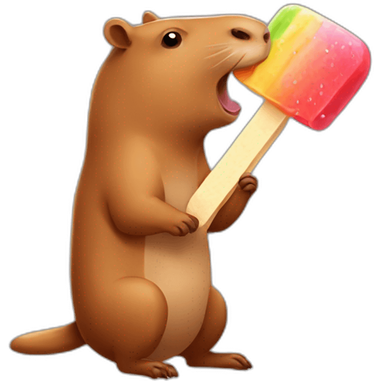 capibara-licking-popsicle emoji