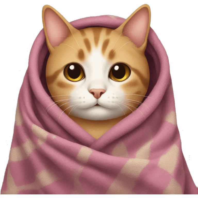 Cat wearing a blanket  emoji