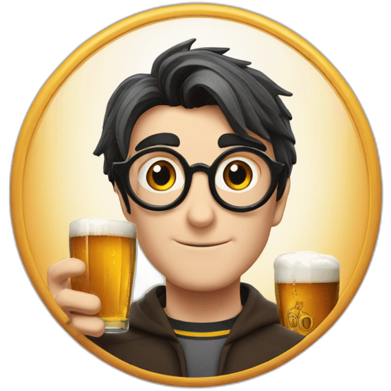 Harry Potter qui boit une bière emoji