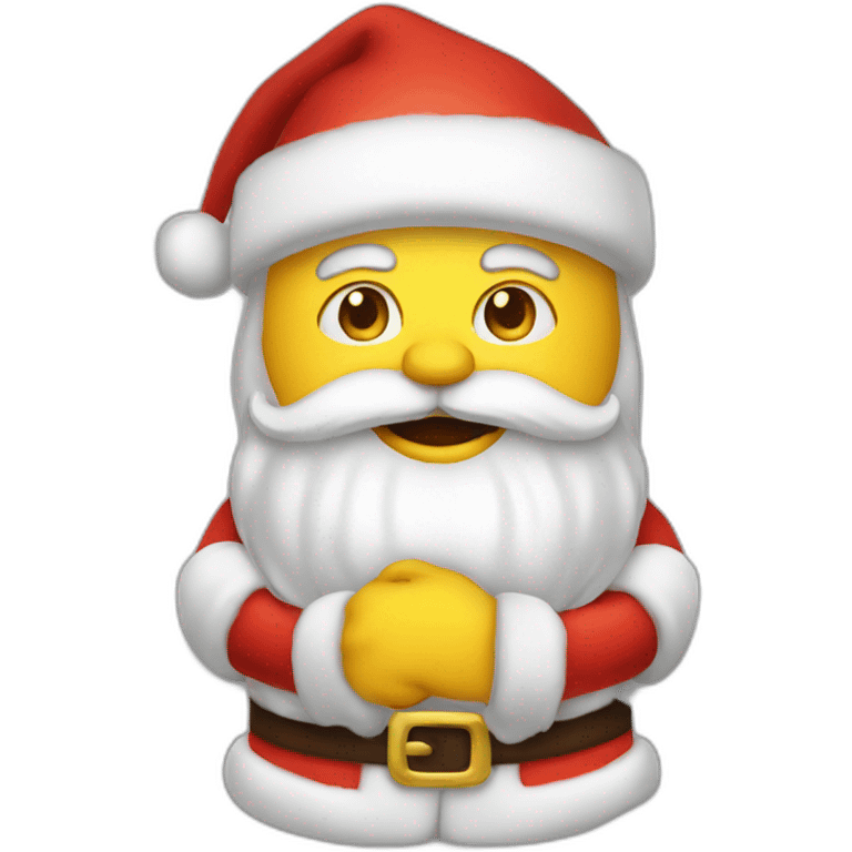 yellow santa claus emoji