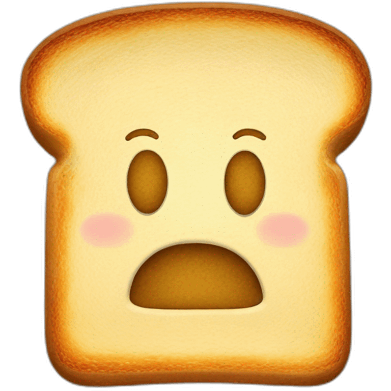 A toast with a face emoji