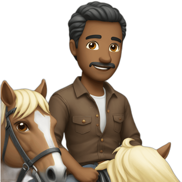 Homem no cavalo emoji