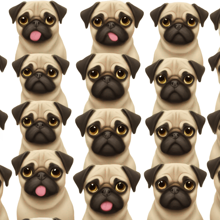 Pug party emoji