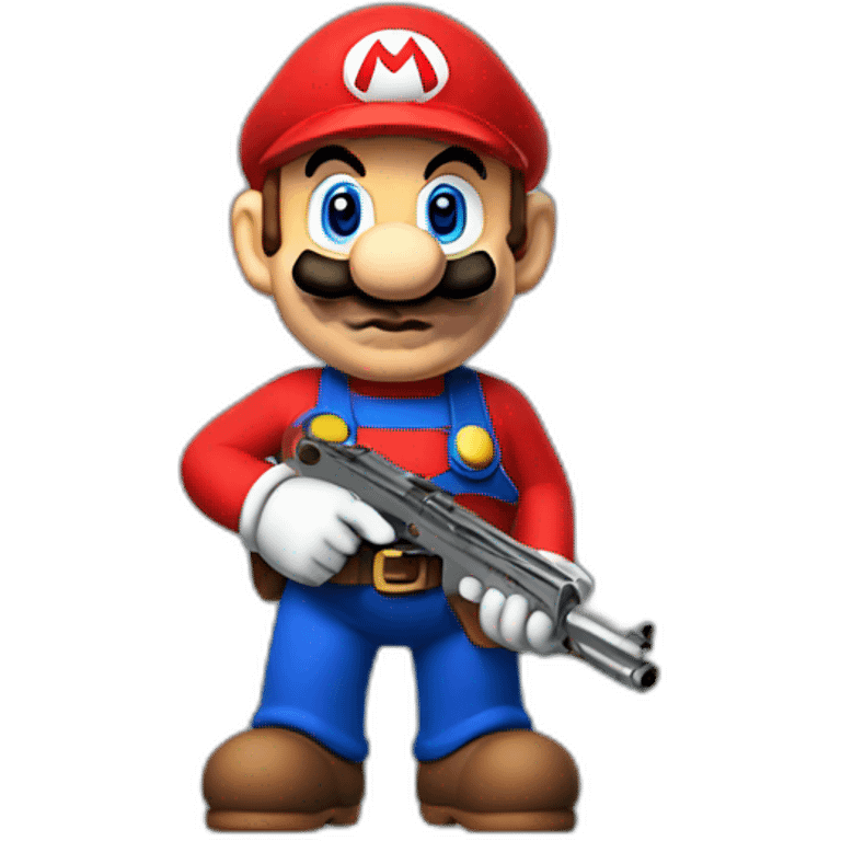 mario holding a gun emoji