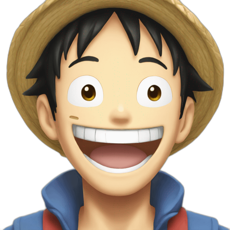 Luffy laughs emoji