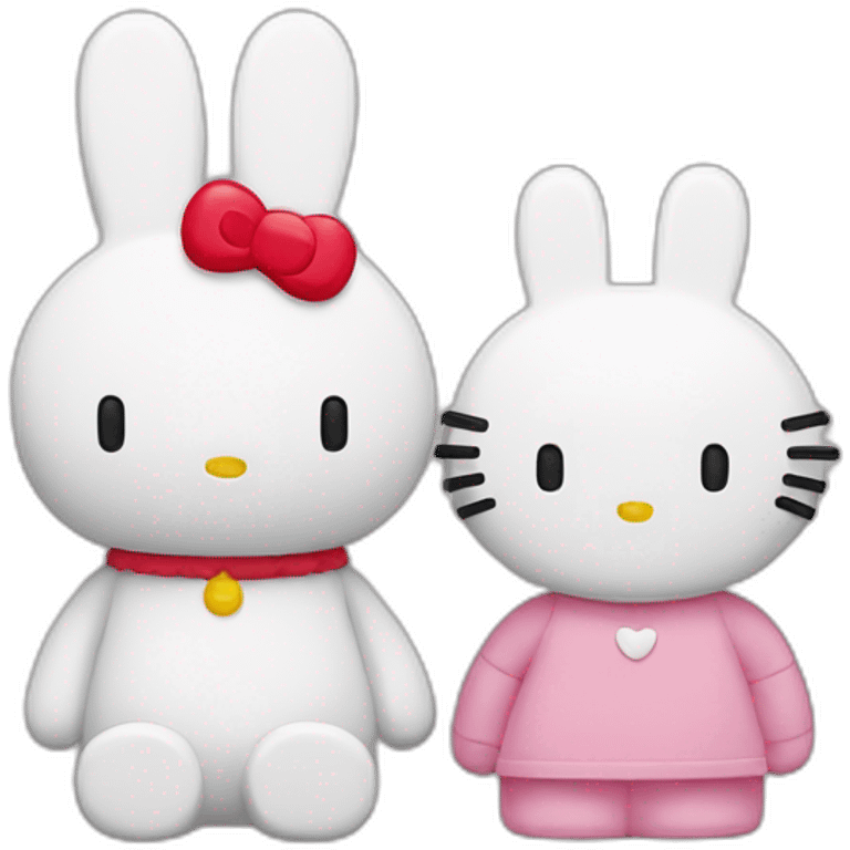 Miffy and Hello kitty emoji