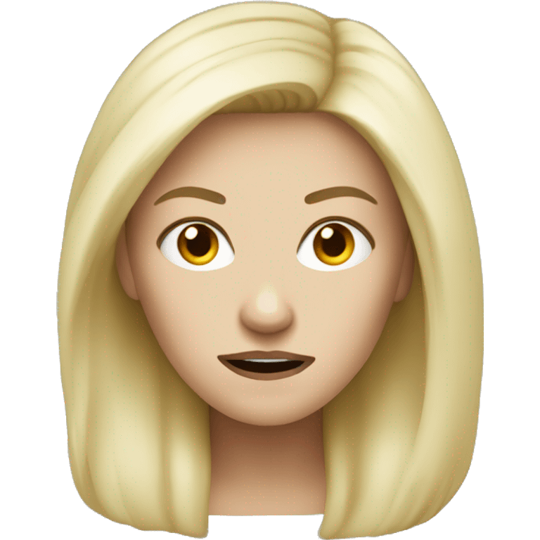 angry producer woman white skin blond hair emoji