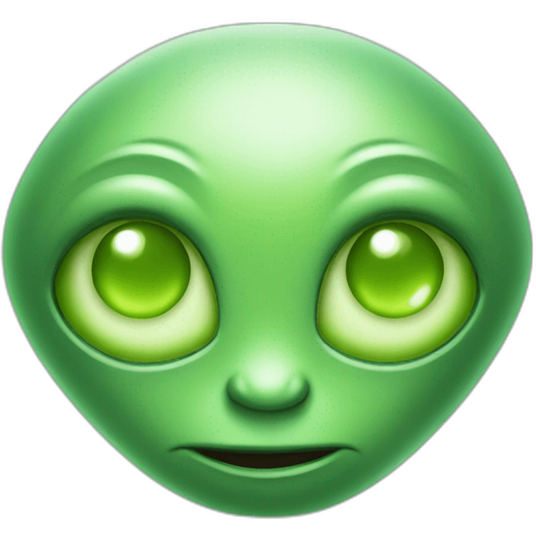 Friendly green alien emoji