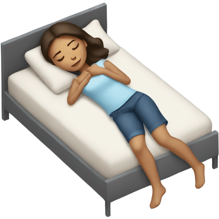 Brunette girl sleeping emoji