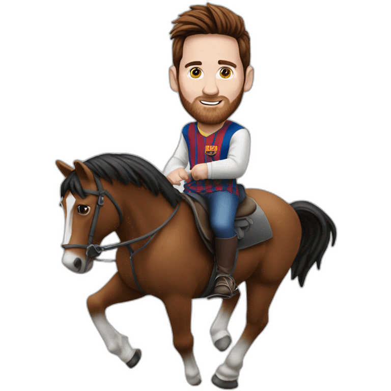 Messi sur un cheval  emoji