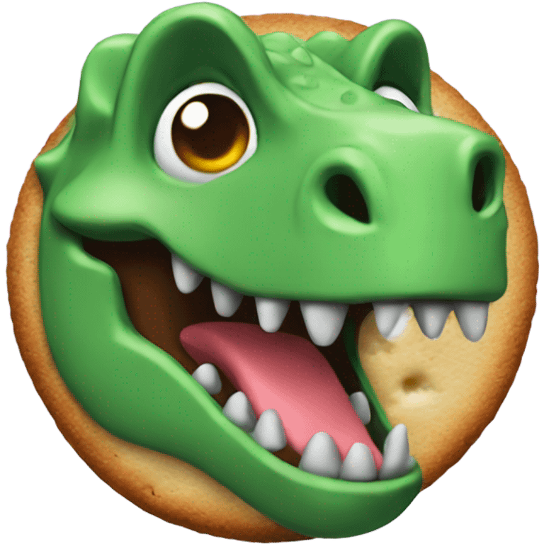 Dinosaur cookie emoji