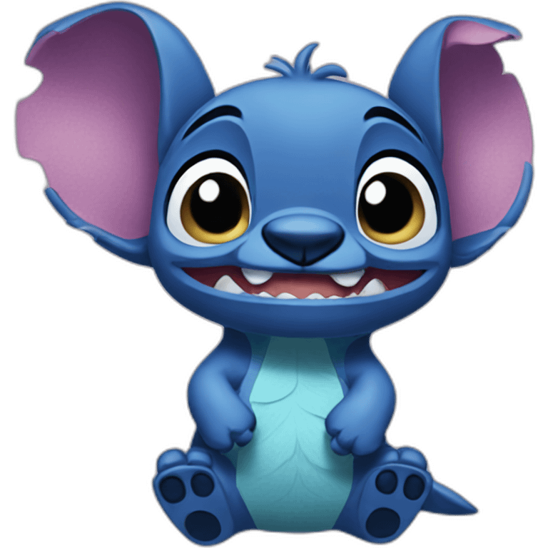 Stich happy emoji