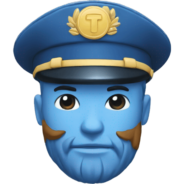 Badge bleu emoji