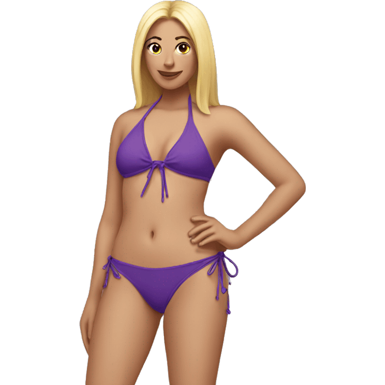 Purple string bikini emoji