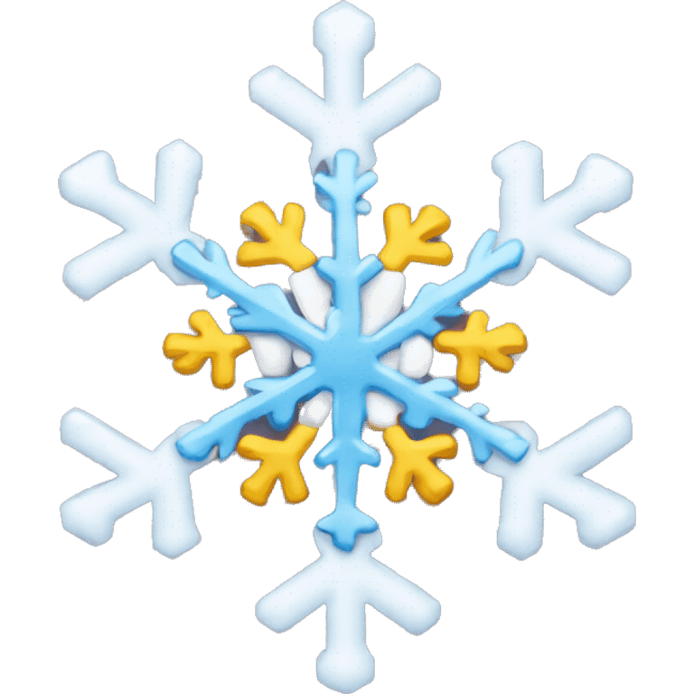 snowflake with a tiny bell in the center snowflake with a tiny bell in the center snowflake with a tiny bell in the center emoji