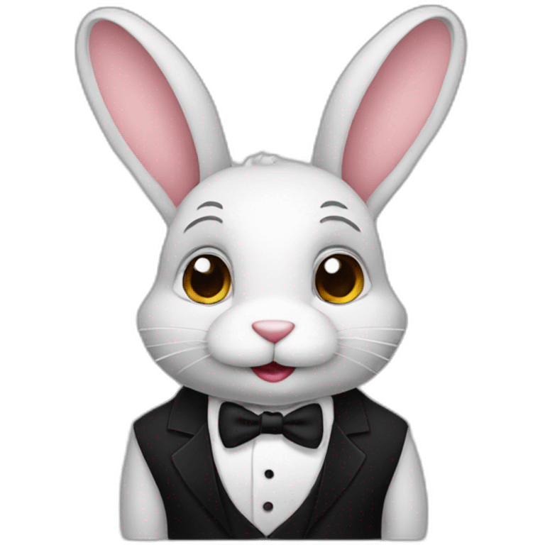 rabbit in a tux emoji