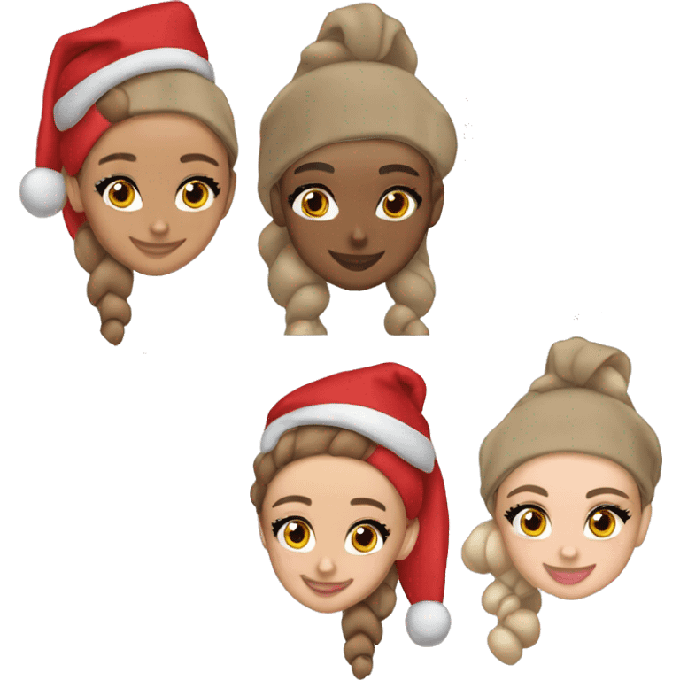 ariana grande avec un bonnet de noel  emoji