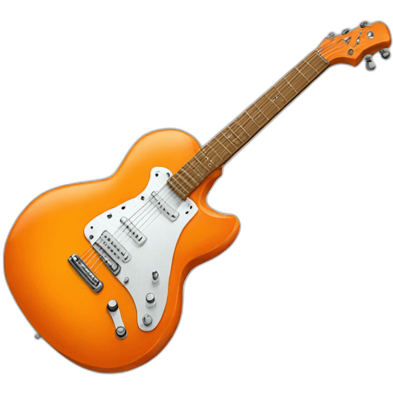 Funk orange guitar emoji