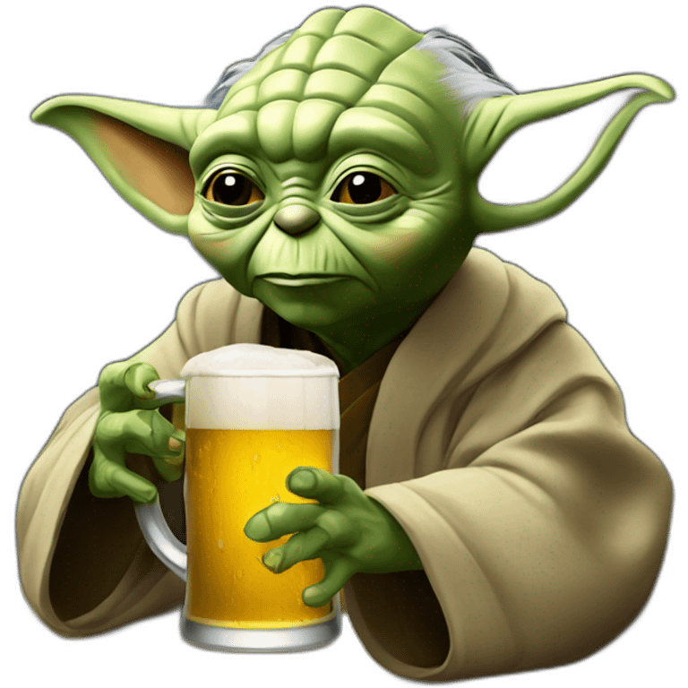 Master-yoda-drinking-large-beer emoji