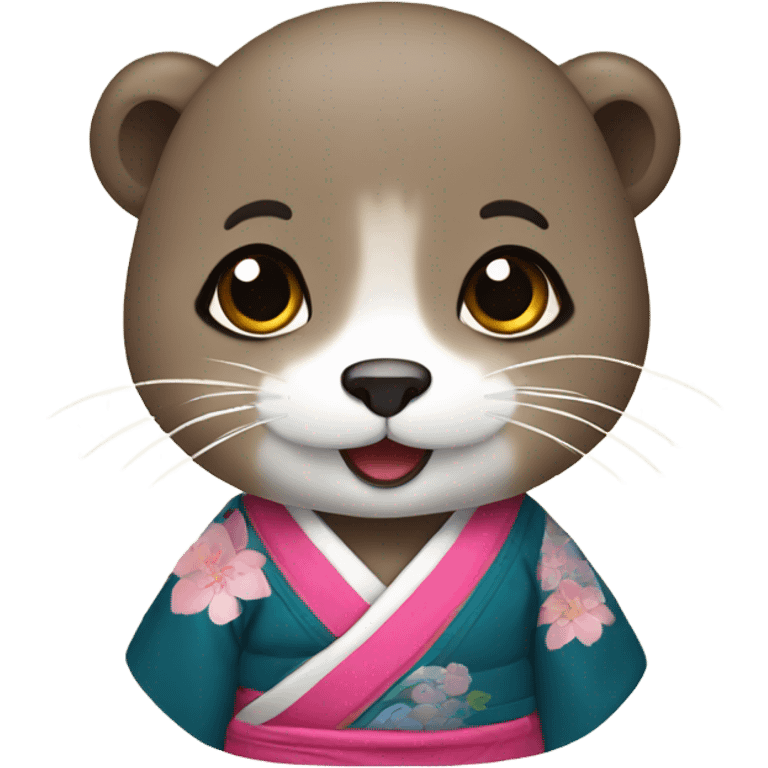 a otter face wearing traditional korean hanbok emoji