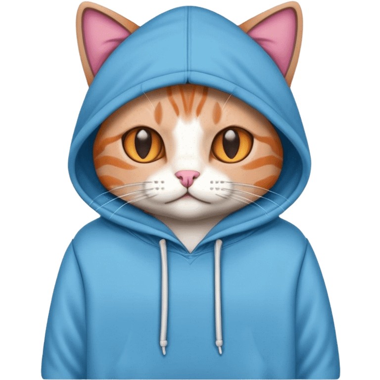 cat wearing a hoodie emoji