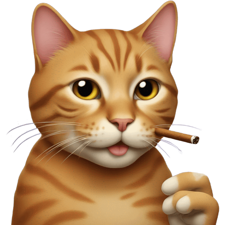 Cat smoking a cigar emoji