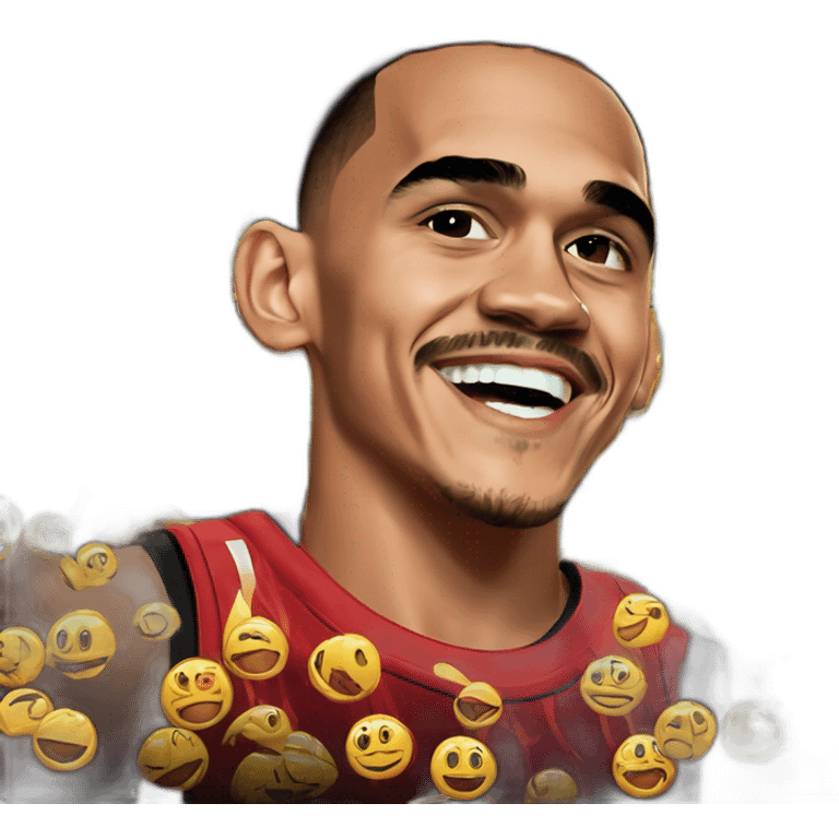 trae young fait sa célébration emoji