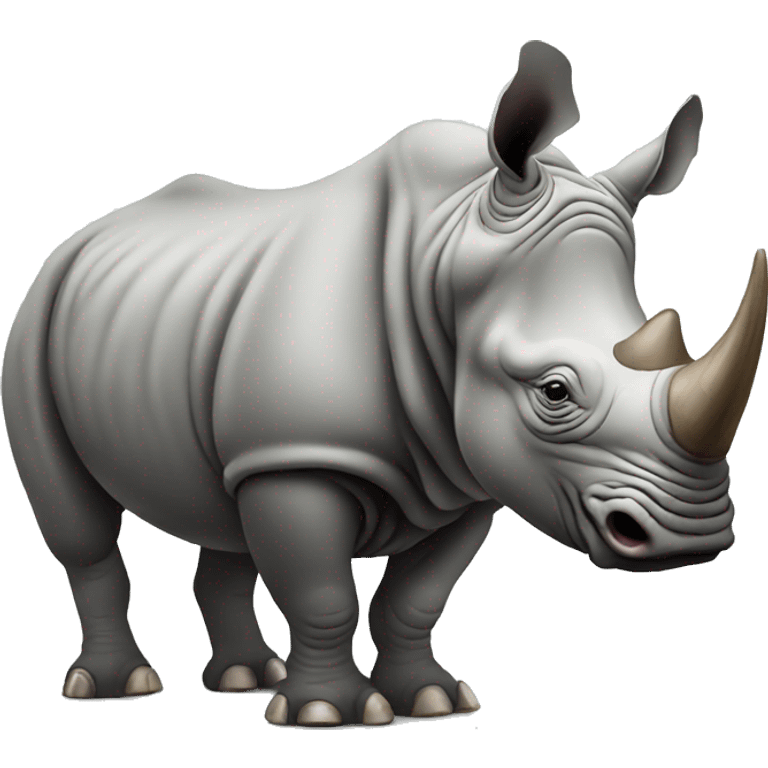 Rhino with broken horn emoji